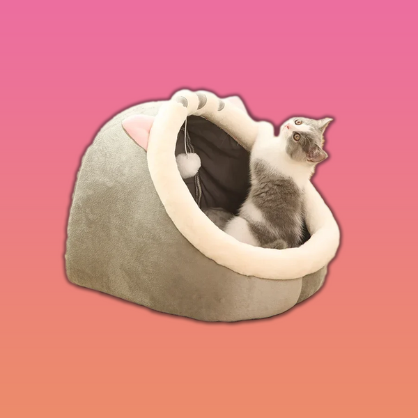 Spielhöhle: Katzenbett mit Katzenohren