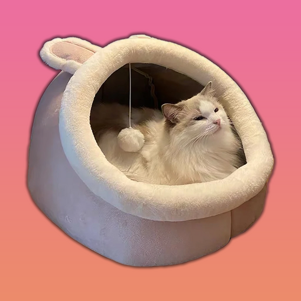 Spielhöhle: Katzenbett mit Hasenohren